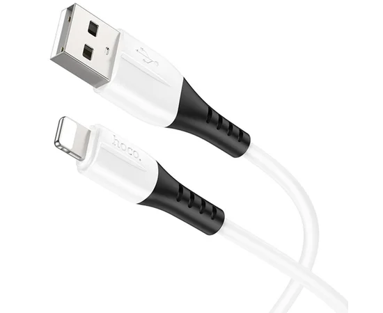 Дата кабель Hoco X82 Silicone USB to Lightning 2.4A (1m) White
