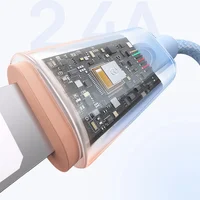 Дата кабель Baseus Discolor Series Fast Charging USB to Lightning 2.4A (1m) (P10374900) Galaxy Blue