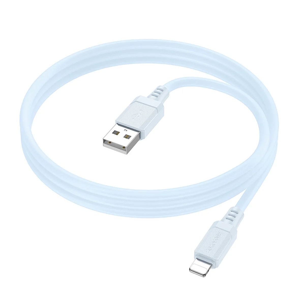 Дата кабель Borofone BX115 Lotto USB to Lightning 2.4A (1m) Blue