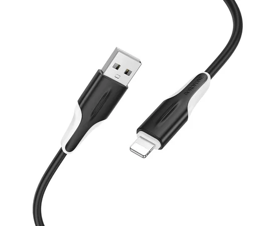 Дата кабель Borofone BX119 New USB to Lightning 2.4A (1m) Black