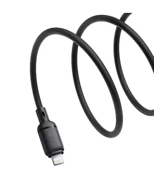 Дата кабель Baseus Silky Series OS Fast Charging USB to Lightning 2.4A (1m) (P1037770) Cluster Black