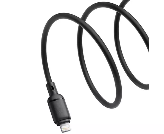 Дата кабель Baseus Silky Series OS Fast Charging USB to Lightning 2.4A (1m) (P1037770) Cluster Black