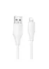 Дата кабель Hoco X124 Bien silicone USB to Lightning 2.4A (1m) White