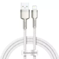 Дата кабель Baseus Cafule Series Metal USB to Lightning 2.4A (2m) (CALJK-B0) White
