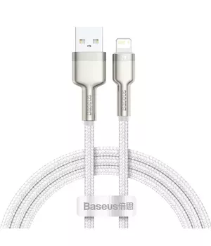 Дата кабель Baseus Cafule Series Metal USB to Lightning 2.4A (2m) (CALJK-B0) White