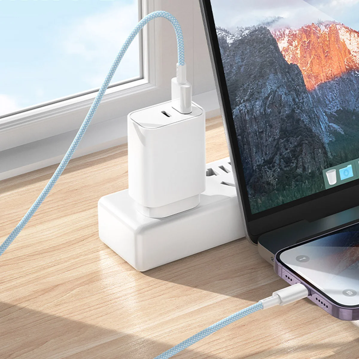 Дата кабель Borofone BX117 Source USB to Lightning 2.4A (1m) Blue