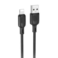 Дата кабель Borofone BX113 Lenny USB to Lightning 2.4A (3m) Black