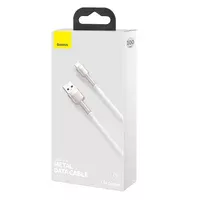 Дата кабель Baseus Cafule Series Metal USB to Lightning 2.4A (2m) (CALJK-B0) White