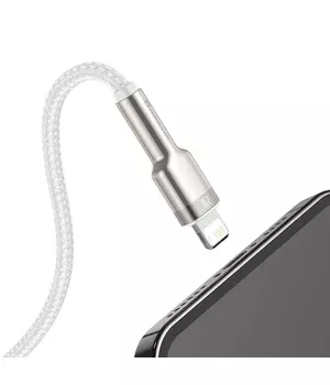Дата кабель Baseus Cafule Series Metal USB to Lightning 2.4A (2m) (CALJK-B0) White