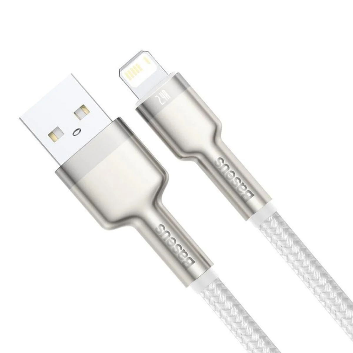 Дата кабель Baseus Cafule Series Metal USB to Lightning 2.4A (2m) (CALJK-B0) White