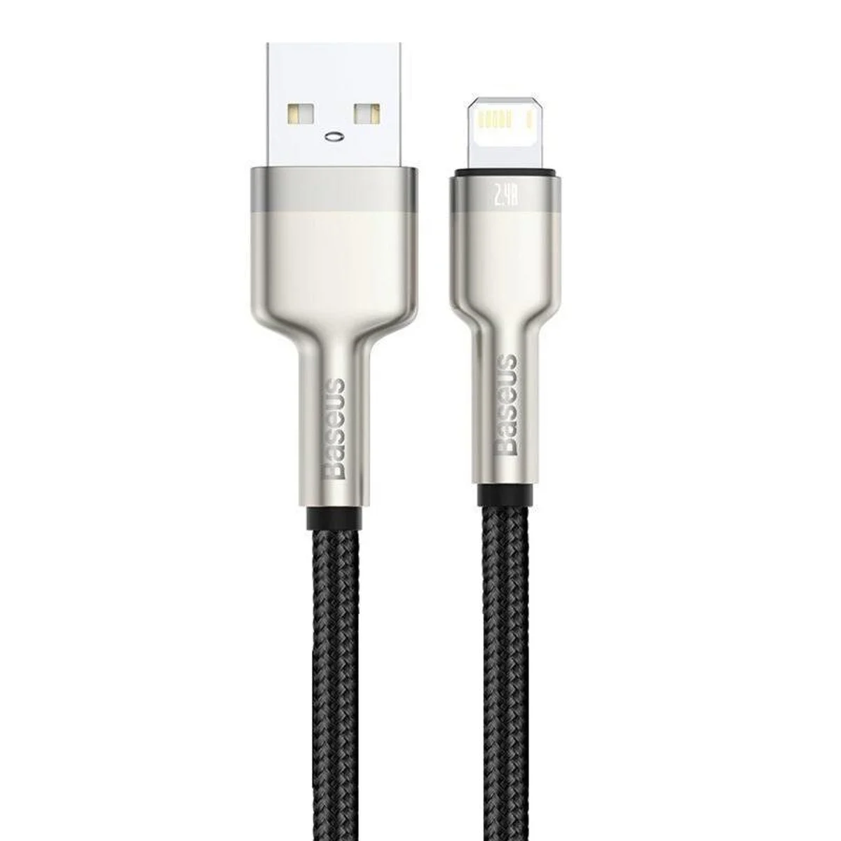 Дата кабель Baseus Cafule Series Metal USB to Lightning 2.4A (0.25m) (CALJK-0) Black