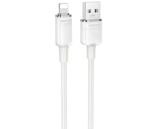 Дата кабель Borofone BU56 Succeed USB to Lightning 2.4A (1.2m) White