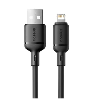 Дата кабель Baseus Foamed Silicone USB to Lightning 2.4A (1m) (E04269) Cosmic Black