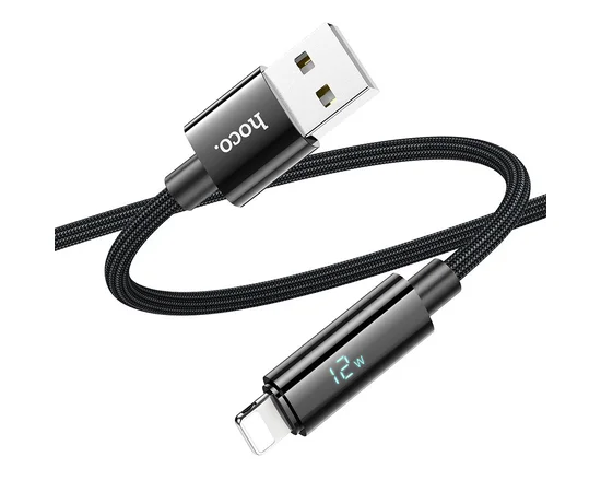 Дата кабель Hoco U125 Benefit 2.4A USB to Lightning (1.2m) Black