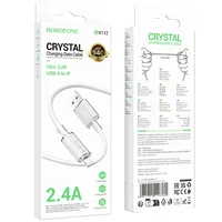 Дата кабель Borofone BX112 Lemon USB to Lightning 2.4A (1m) White