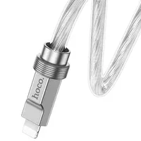 Дата кабель Hoco U113 Solid 2.4A USB to Lightning (1m) Silver