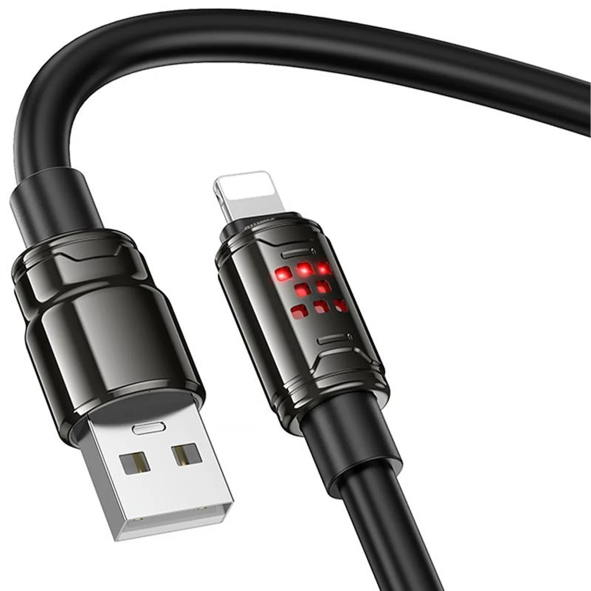 Дата кабель Hoco U143 Joy USB to Lightning 2.4A (1.2m) Black
