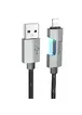 Дата кабель Hoco U123 Regent colorful 2.4A USB to Lightning (1.2m) Black