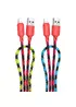 Дата кабель Hoco X116 Meridian USB to Lightning 2.4A (1m) Gradient Red Mix