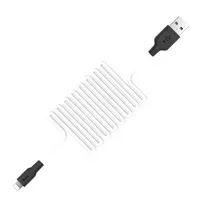 Дата кабель Hoco X21 Silicone Lightning Cable (1m) black_white