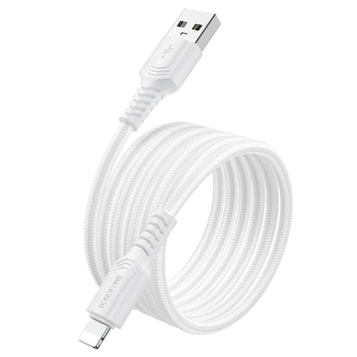 Дата кабель Borofone BX116 Certain USB to Lightning 2.4A (1m) White