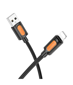 Дата кабель Borofone BX114 Structure USB to Lightning 2.4A (1m) Black