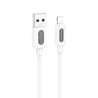 Дата кабель Borofone BX114 Structure USB to Lightning 2.4A (1m) White