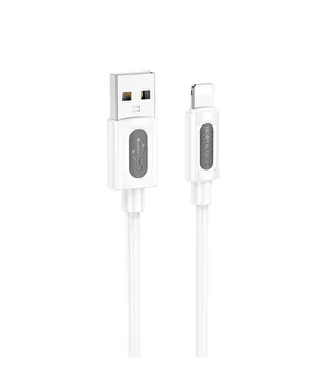 Дата кабель Borofone BX114 Structure USB to Lightning 2.4A (1m) White