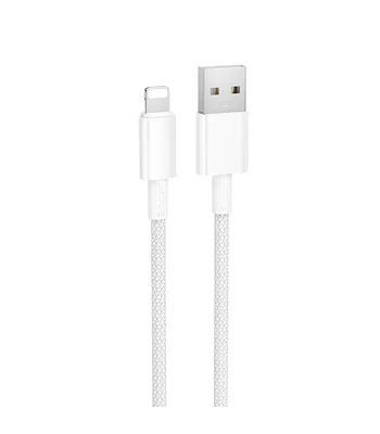 Дата кабель Borofone BX117 Source USB to Lightning 2.4A (1m) White