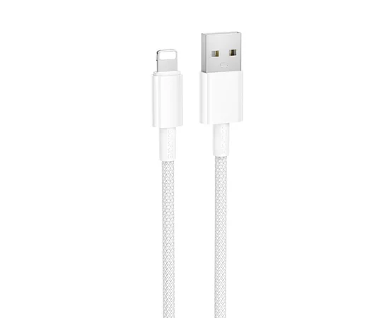 Дата кабель Borofone BX117 Source USB to Lightning 2.4A (1m) White
