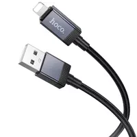 Дата кабель Hoco X118 Generous with display USB to Lightning 2.4A (1m) Black