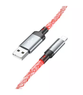 Дата кабель Hoco U112 Shine 2.4A USB to Lightning (1m) Gray