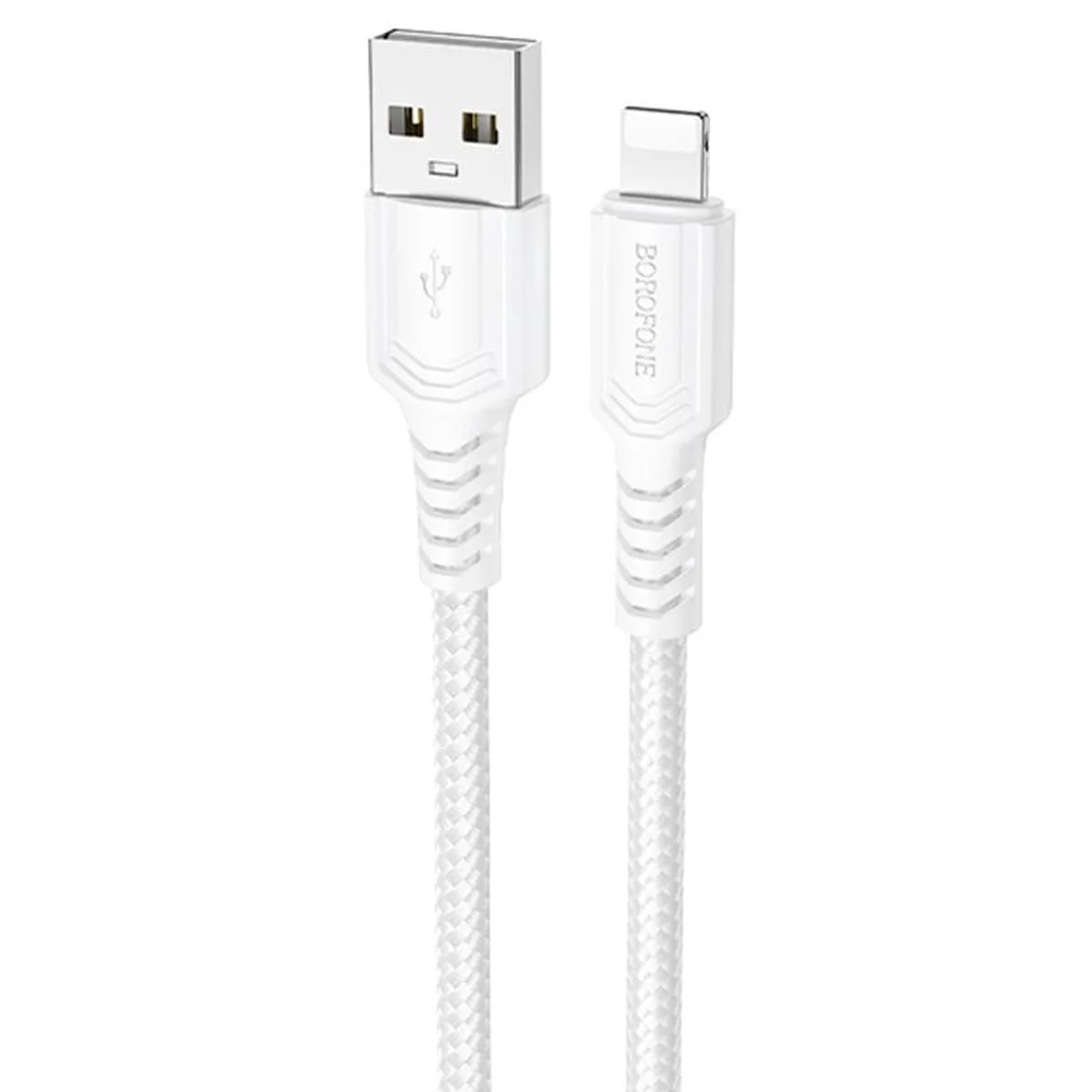 Дата кабель Borofone BX116 Certain USB to Lightning 2.4A (1m) White