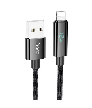 Дата кабель Hoco U125 Benefit 2.4A USB to Lightning (1.2m) Black