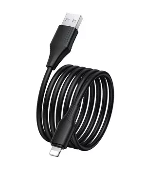 Дата кабель Hoco X124 Bien silicone USB to Lightning 2.4A (1m) Black Дата кабель Hoco X124 Bien silicone USB to Lightning 2.4A (1m) Black
