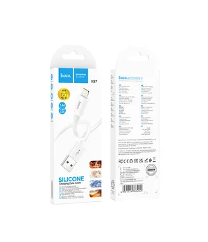 Дата кабель Hoco X87 Magic silicone USB to Lightning (1m) White