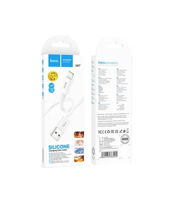 Дата кабель Hoco X87 Magic silicone USB to Lightning (1m) White