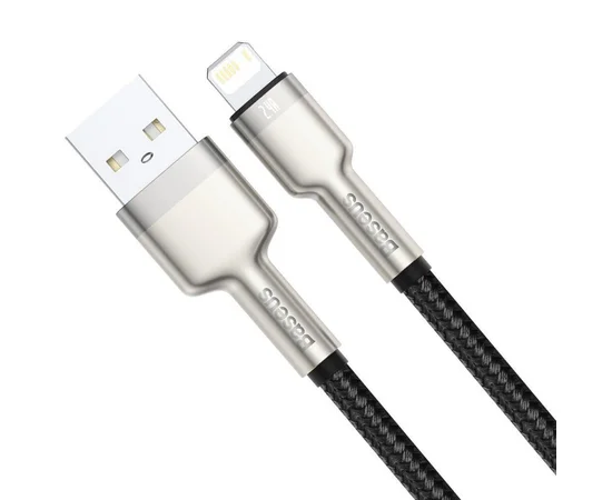 Дата кабель Baseus Cafule Series Metal USB to Lightning 2.4A (1m) (CALJK-A0) Black