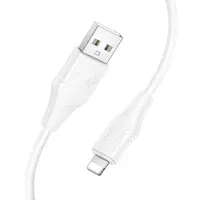 Дата кабель Hoco X124 Bien silicone USB to Lightning 2.4A (1m) White