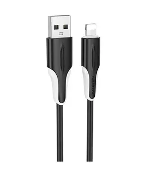 Дата кабель Borofone BX119 New USB to Lightning 2.4A (1m) Black