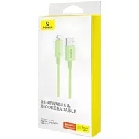 Дата кабель Baseus Habitat Series Fast Charging USB to Lightning 2.4A (2m) (P10360200) Natural Green