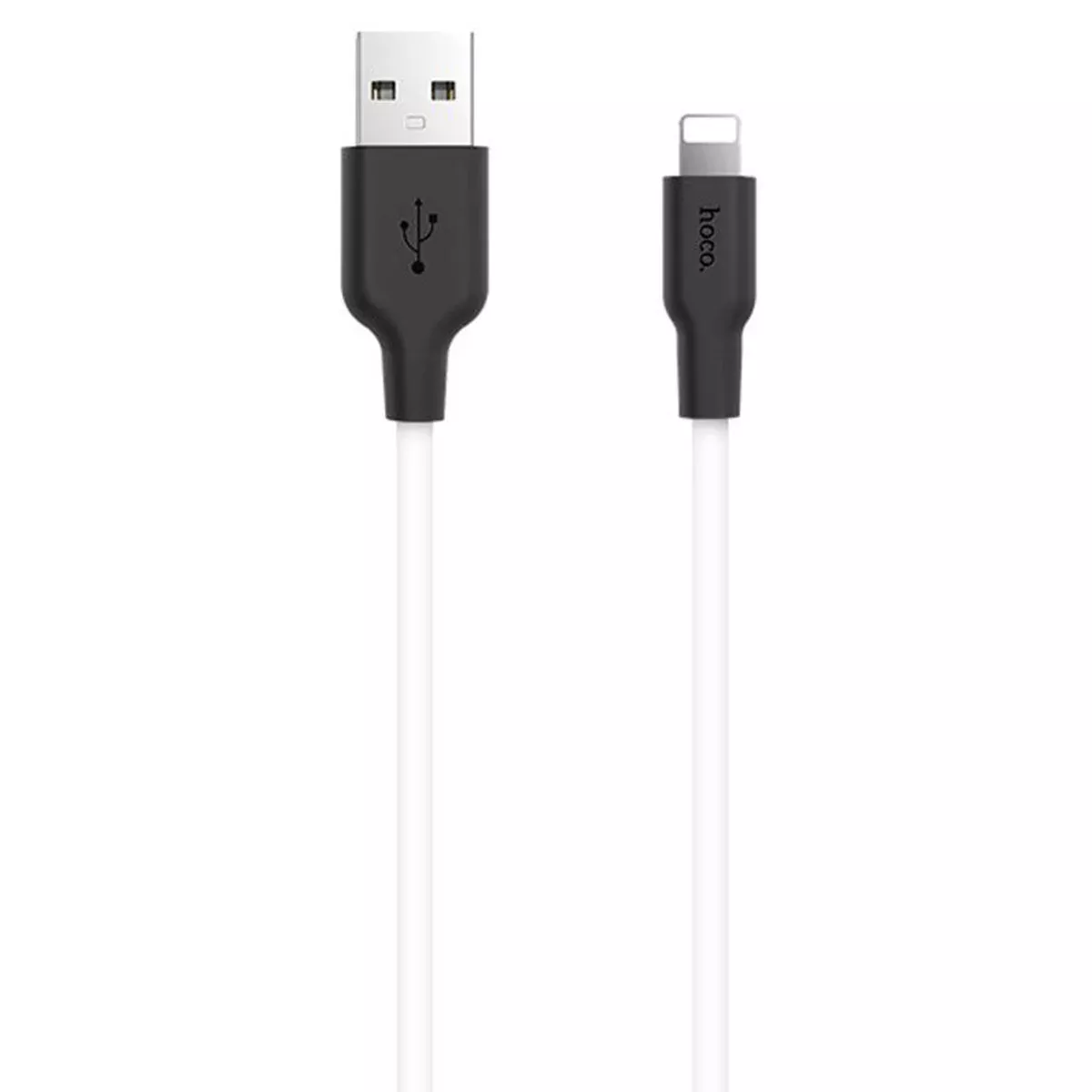 Дата кабель Hoco X21 Silicone Lightning Cable (1m) black_white