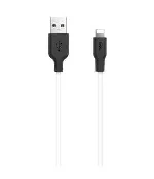 Дата кабель Hoco X21 Plus Silicone Lightning Cable (1m) black_white
