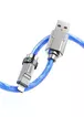 Дата кабель Hoco U113 Solid 2.4A USB to Lightning (1m) Blue