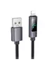 Дата кабель Hoco X112 Favor with display USB to Lightning 2.4A (1m) Black