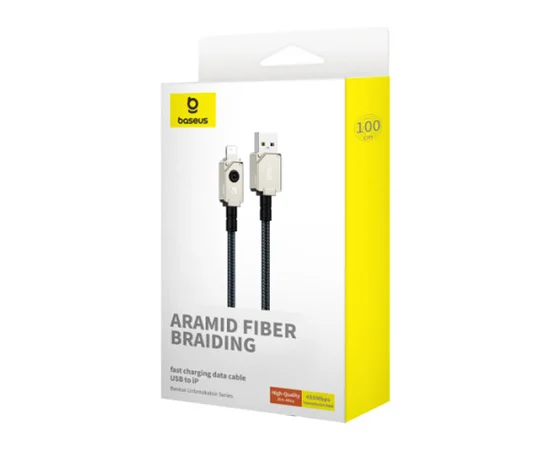 Дата кабель Baseus Unbreakable Series Fast Charging USB to Lightning 2.4A 1m (P10355802111-0) Stellar White