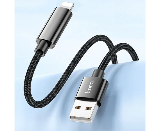 Дата кабель Hoco U125 Benefit 2.4A USB to Lightning (1.2m) Black