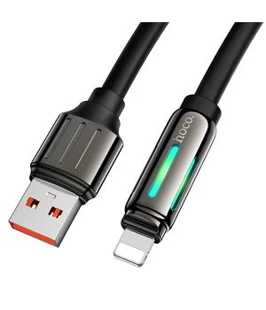 Дата кабель Hoco U136 Prize USB to Lightning 2.4A (1.2m) Black