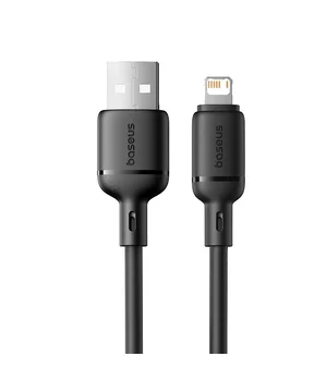 Дата кабель Baseus Silky Series OS Fast Charging USB to Lightning 2.4A (2m) (P1037770) Cluster Black