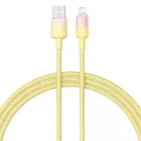 Дата кабель Baseus Discolor Series Fast Charging USB to Lightning 2.4A (1m) (P10374900) Custard Yellow